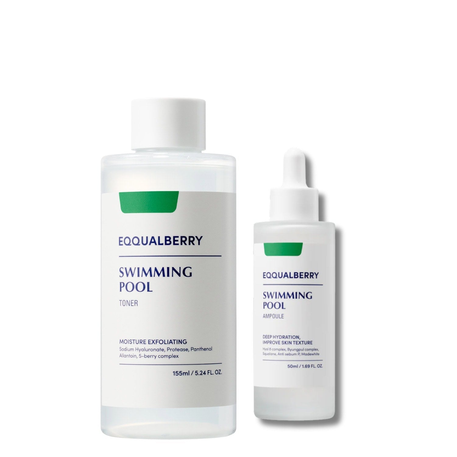 Eqqualberry Swimming Pool Deep Hydration Skincare Set Moisturizing Face Duo for All Skin Types