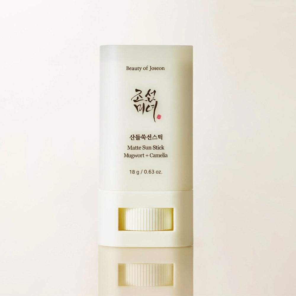 Beauty of Joseon matte sun stick on a light beige background