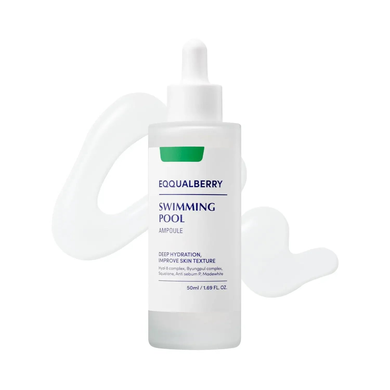 Eqqualberry Swimming Pool Ampoule Hydrating Glow Boosting Face Serum for All Skin Types 50ml