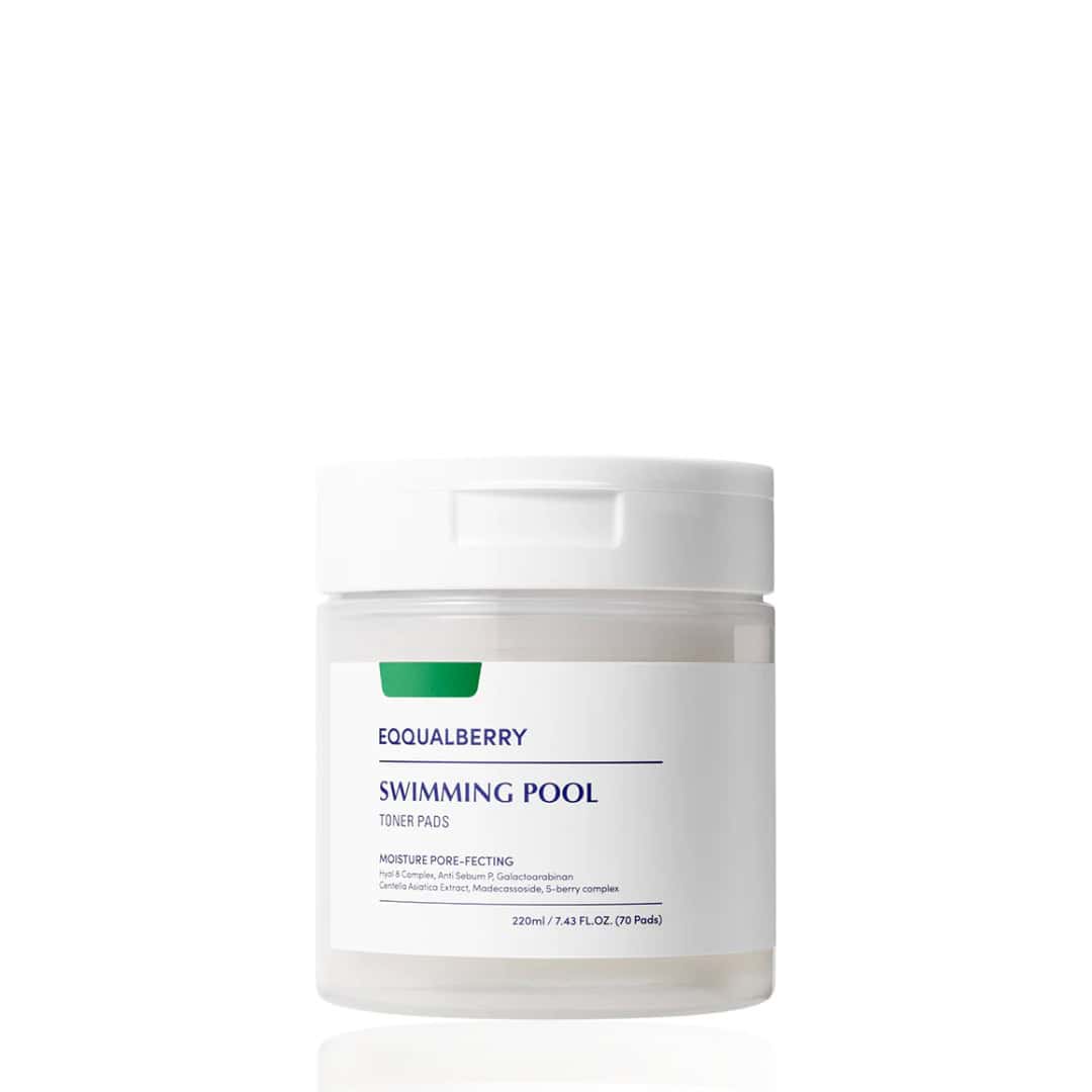 Eqqualberry Swimming Pool Toner Pads Hydrating Daily Face Pads for All Skin Types 60 Pads